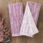 SKL Home Lavender Silhouette 100% Cotton Jacquard 2pc Hand Towel Set, - Image 2