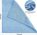 Microfiber Cleaning Cloth, 12 Pack Blue Cleaning Rags - Image 2