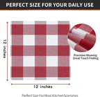 Homaxy 100% Cotton Waffle Weave Check Plaid Dish Cloths, 12 x 12 Inches - Image 4
