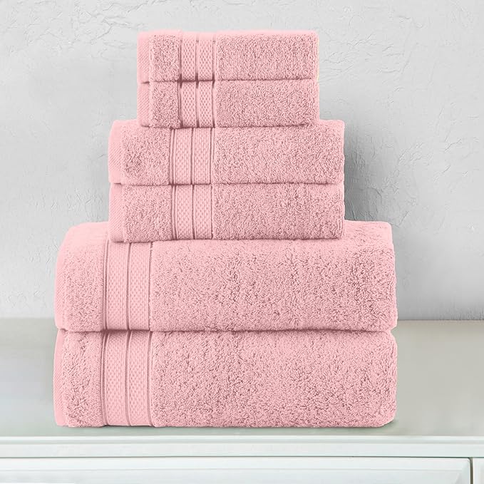 Elegant Comfort Luxury 6-Piece Towel Set, Premium Soft 100% Turkish Cotton - Image 2