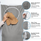 Hanging Laundry Hamper Bag XL, Space Saving over the Door Storage Bags - Image 5
