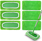 6 Pack Reusable Microfiber Mop Pads Compatible by GreatHomeCleaningHelper