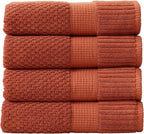 NY Loft 100% Cotton 4 Pack Bath Towel Set| Super Soft & Absorbent Quick-Dry by NYLoft