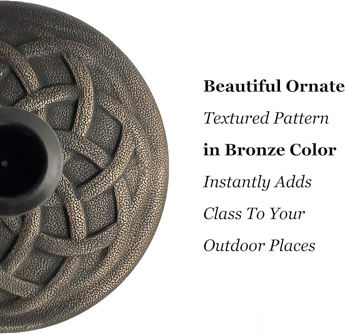 BACKYARD EXPRESSIONS PATIO · HOME · GARDEN 911554 21 Pound Umbrella Base, Bronze - Image 8
