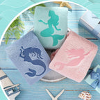 3 Pack Coastal Mermaid Hand Towels - Image 4