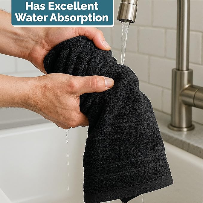 Black Hand Towels for Bathroom - Image 6