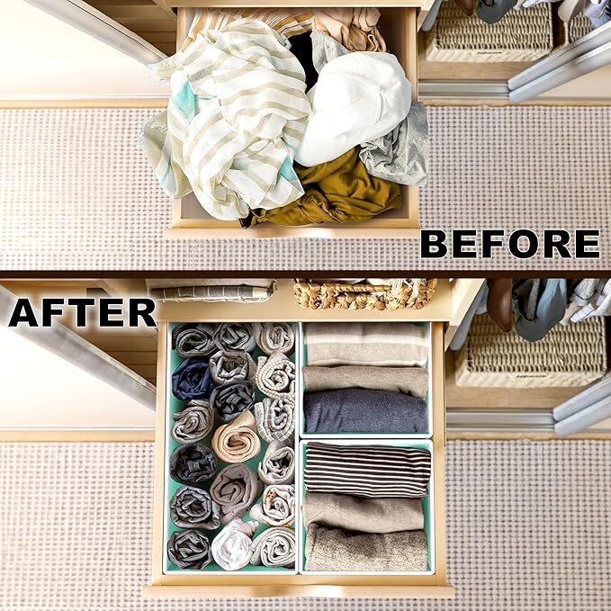 SIMPLE HOUSEWARE Foldable Drawer Organizer - Image 3