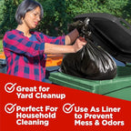 ToughBag 65 Gallon Trash Bags – 50x48" Large Black Garbage Can Liners – Made in - Image 4