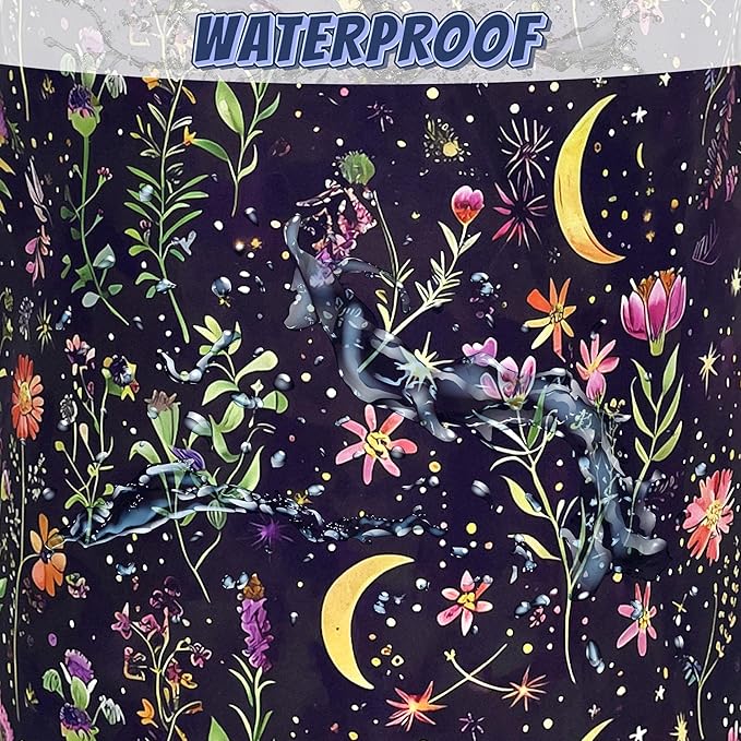 Moon Wild Flowers Laundry Basket Oxford Cloth Colorful Floral Laundry Hamper - Image 4