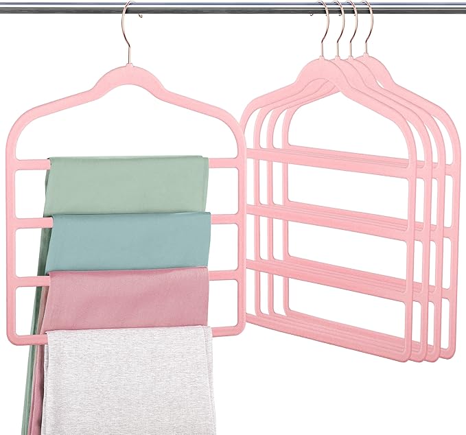 Velvet Pants Clothes Hanger Space Saving Non Slip Pants Shorts Hanger, by Myfolrena