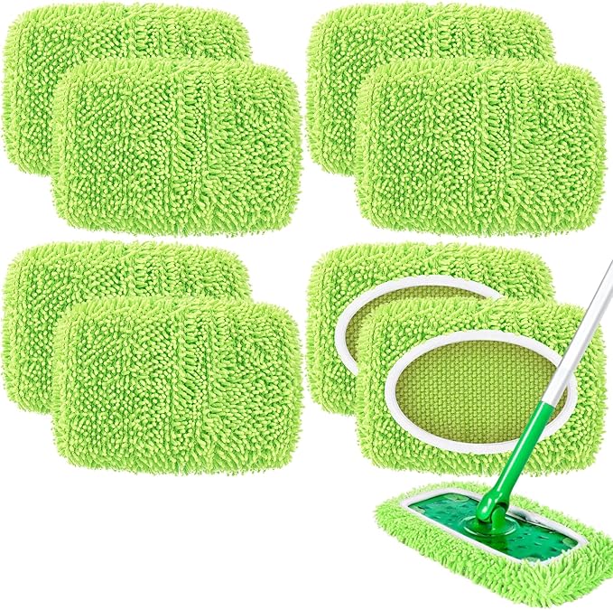 8 Pack Reusable Mop Pads Compatible by Nicemiya