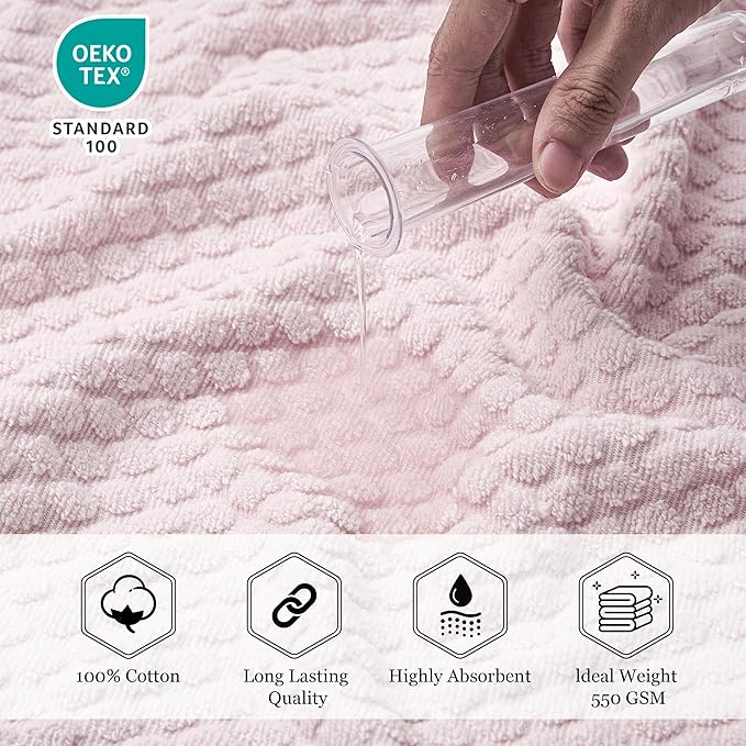 Simple&Opulence 6 Piece Luxury Towel Set, 100% Cotton Bathroom Towels - Image 5