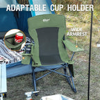 Portal Outdoor Rocking Chair Camping Folding Portable Rocker with Cup Holder Side Pocket Carry Bag, Support 350LBS (Green) - Image 6