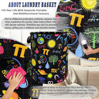Funny Laundry Basket Oxford Cloth Foldable Geometry Pattern Laundry Hamper - Image 8