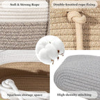 3 Tier Wall Mounted Woven Hanging Basket, Over the Door Hanging Basket - Image 3