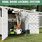 LHBcraft Outdoor Storage Cabinet 36 Cu Ft with Lockable Doors, Portable Horizontal Resin Storage Shed -Easy to Assemble, Waterproof Outdoor Storage Box for Backyards,Patios - Image 5