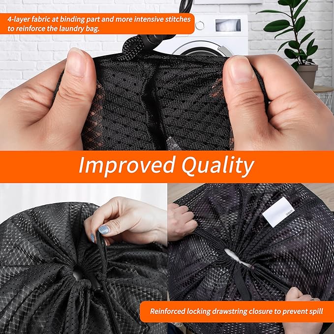 Polecasa Extra Heavy Duty Large Diamond Mesh Laundry Bags - Image 4