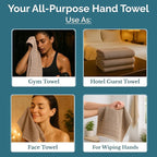 Casa Platino Bathroom Hand Towels - Image 3