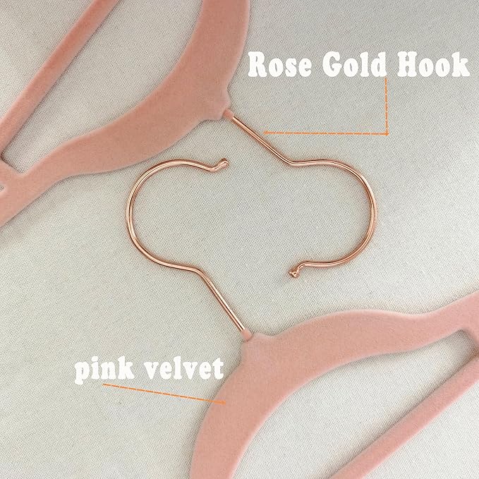 Pink Velvet Hangers 50 Pack - Image 2