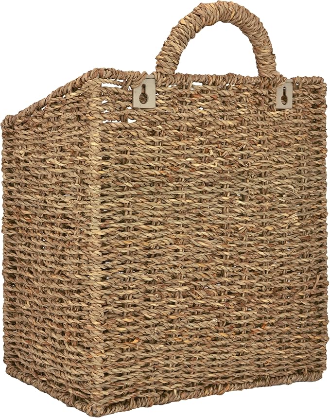 MyGift Wall Basket Hanging Storage Basket, Large Decorative Baskets, Magazine - Image 4