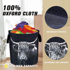 Highland Cow Laundry Basket Animal Foldable Oxford Cloth Funny Tote Bag Laundry - Image 6