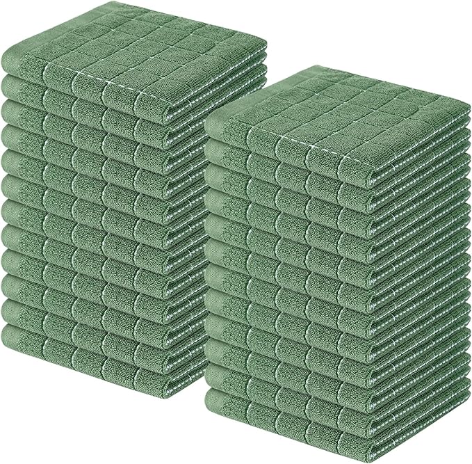 Homaxy 100% Cotton Terry Kitchen Dish Cloths, Ultra Soft and Absorbent Dish by Homaxy