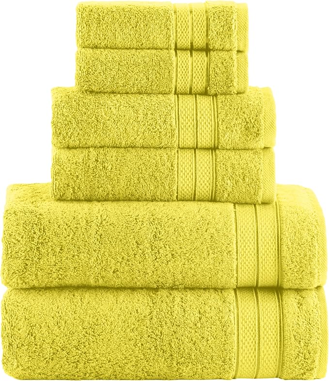 Elegant Comfort Luxury 6-Piece Towel Set, Premium Soft 100% Turkish Cotton by ELEGANTCOMFORT