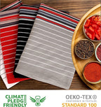 Urban Villa Kitchen Towels Extra Large Premium Salsa Stripes Dish Towels - Image 2