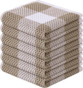 Homaxy 100% Cotton Waffle Weave Check Plaid Dish Cloths, 12 x 12 Inches by Homaxy