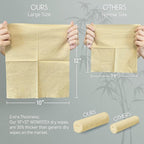 Bamboo Rayon Disposable Face Towel Biodegradable Large Dry Face Wipes 120 Count - Image 2