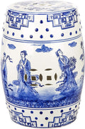 Safavieh Ocean Jewel Chinoiserie Ceramic Decorative Garden Stool, Blue by SAFAVIEH