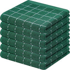 Mordimy 100% Cotton Terry Cloth Dish Cloths, Soft and Absorbent Checkered Dish by Mordimy