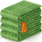 DecorRack Large Kitchen Towels, 100% Cotton Hand Towels, Plaid Pattern Cleaning - Image 7