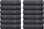 GLAMBURG Ultra Soft 12-Piece Washcloths Set 13x13-100% Ringspun Cotton by GLAMBURG