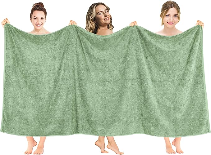 American Soft Linen 100% Cotton 600 GSM Turkish 40x80 Oversized Bath Towel Sheet by AmericanSoftLinen