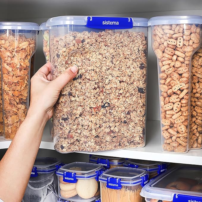 Sistema KLIP IT PLUS Cereal Storage Container | Airtight 4.2 Litre Food Pantry - Image 7