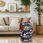 Western Cowboy Laundry Hamper Foldable Oxford Cloth American Flag Laundry Basket - Image 2