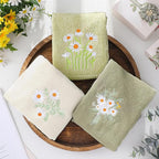 3 Pcs Daisy Floral Hand Towels Daisy Flowers Boho Bathroom Decor 14x29 Inch - Image 6