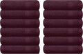 GLAMBURG Ultra Soft 12-Piece Washcloths Set 13x13-100% Ringspun Cotton by GLAMBURG