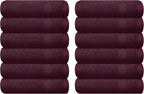 GLAMBURG Ultra Soft 12-Piece Washcloths Set 13x13-100% Ringspun Cotton by GLAMBURG