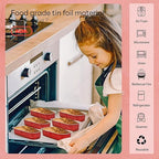 50 PACK Mini Cake Pans with Lids and Spoons, Rectangular Aluminum Foil Bread Pan - Image 4