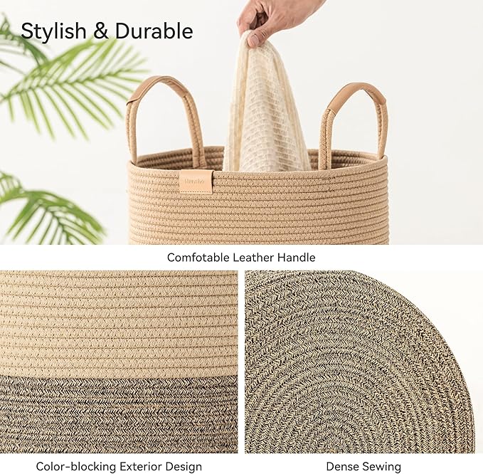 95L Striped Laundry Hamper - Image 6