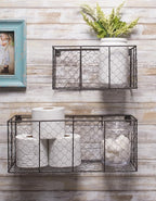 DII Chicken Wire Collection Farmhouse Vintage Wall Baskets, Small Basket - Image 4