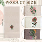 3 Pack Boho Leaves Hand Towels for Bathroom 100% Cotton Embroidered Bathroom - Image 2