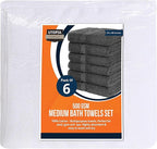 Utopia Towels 6 Pack Medium Bath Towel Set, 24 by 48 Inches, 500 GSM 100% Ring - Image 7
