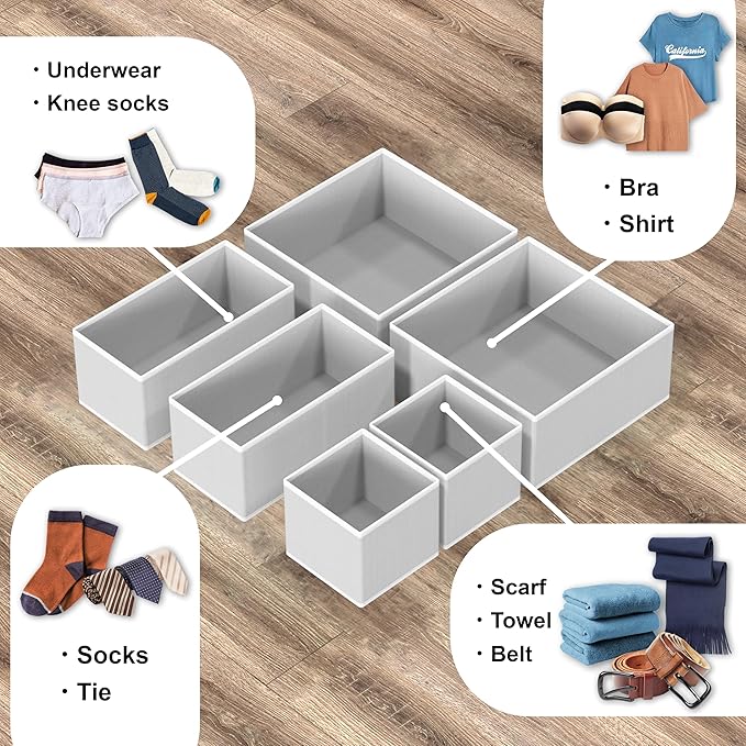 SIMPLE HOUSEWARE Foldable Drawer Organizer - Image 4
