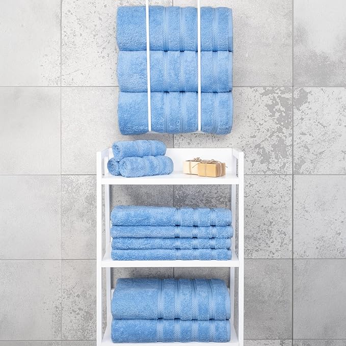 American Soft Linen Luxury 4 Piece Bath Towel Set, 600 GSM 100% Cotton Turkish - Image 7