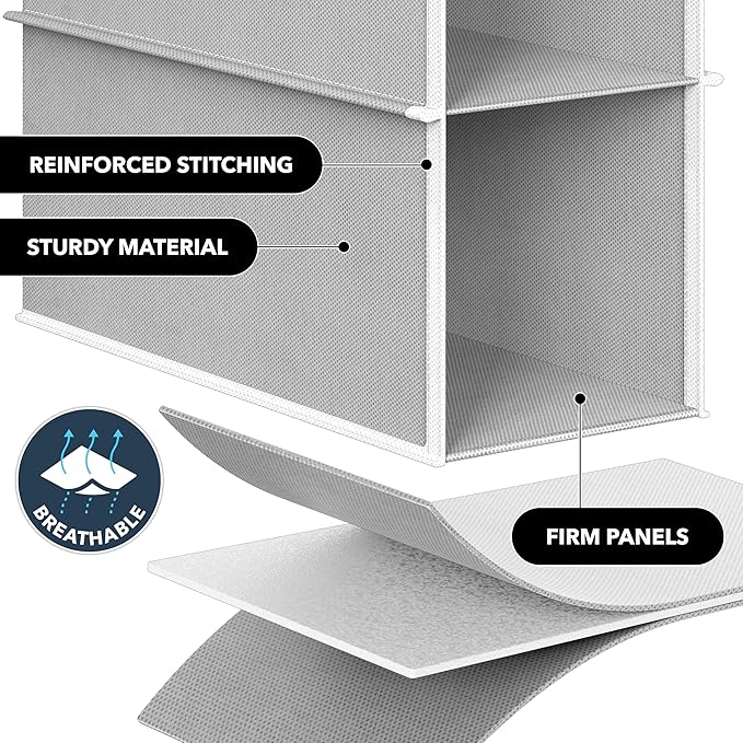 Simple Houseware 2 Pack 10 Shelves Hanging Organizer - Image 4