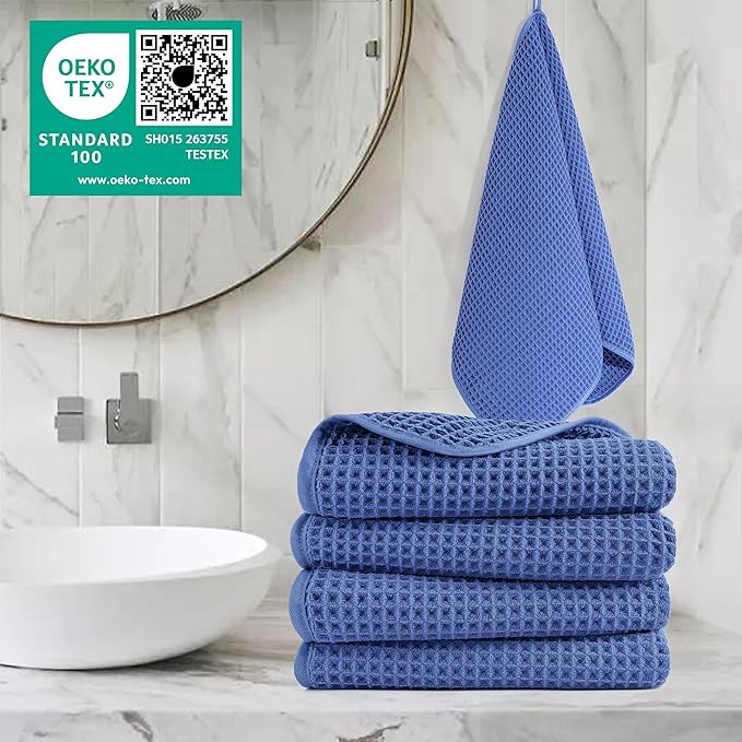 POLYTE 430 GSM Microfiber Lint Free Hand Towel, 16 x 30 in, 4 Pack - Image 2