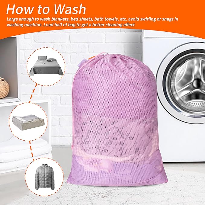 Polecasa Heavy Duty Diamond Large Mesh Laundry Bag - Image 6